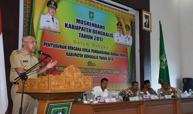 Tahun 2017, Musrembang Bengkalis Dibuka Gubernur Riau